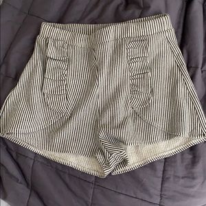 Striped high-waisted Zara shorts